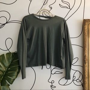 ASOS Pastel Teal Tie-Back Long Sleeve